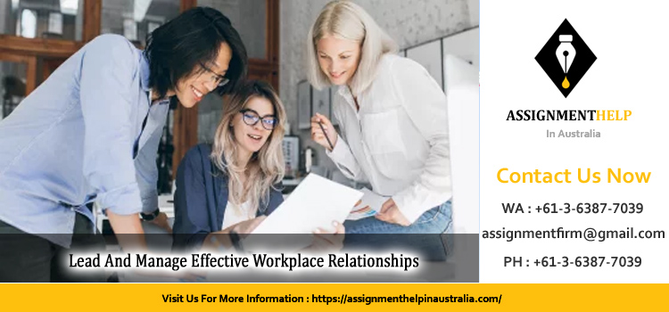 BSBLDR523 Lead And Manage Effective Workplace Relationships