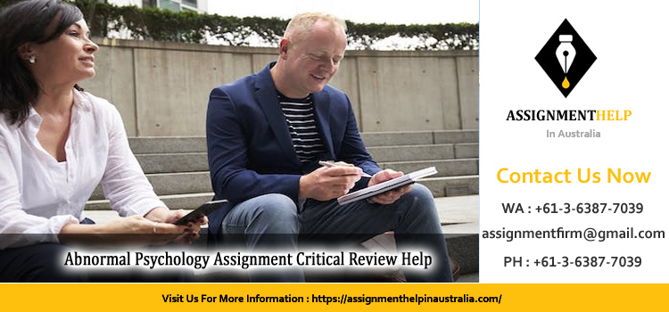 PSY30010 Abnormal Psychology Assignment Critical Review
